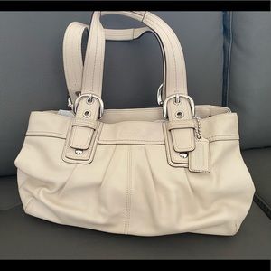 Coach satchel- cream